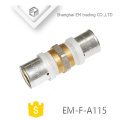 EM-F-A115 Straight plug connection nickel plated brass union pipe fitting